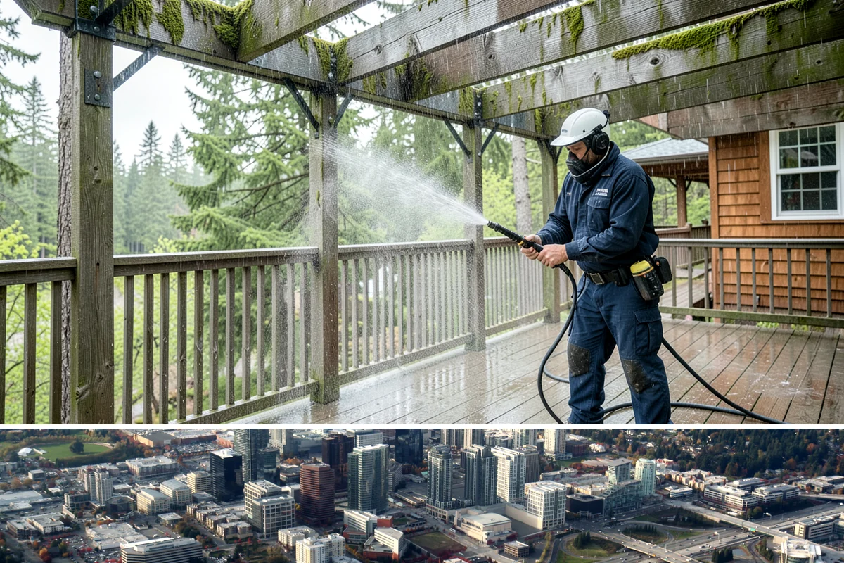 Anti-Slip Coating in Bellevue, King County, WA - Apply anti-slip coatings in dry summer conditions so they cure properly before the slick, rainy season begins.