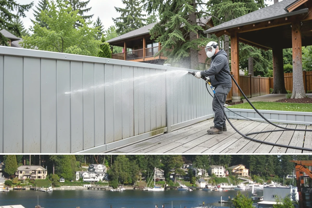 Anti-Slip Coating in Gig Harbor, Pierce County, WA - Apply anti-slip coatings in dry summer conditions so they cure properly before the slick, rainy season begins.