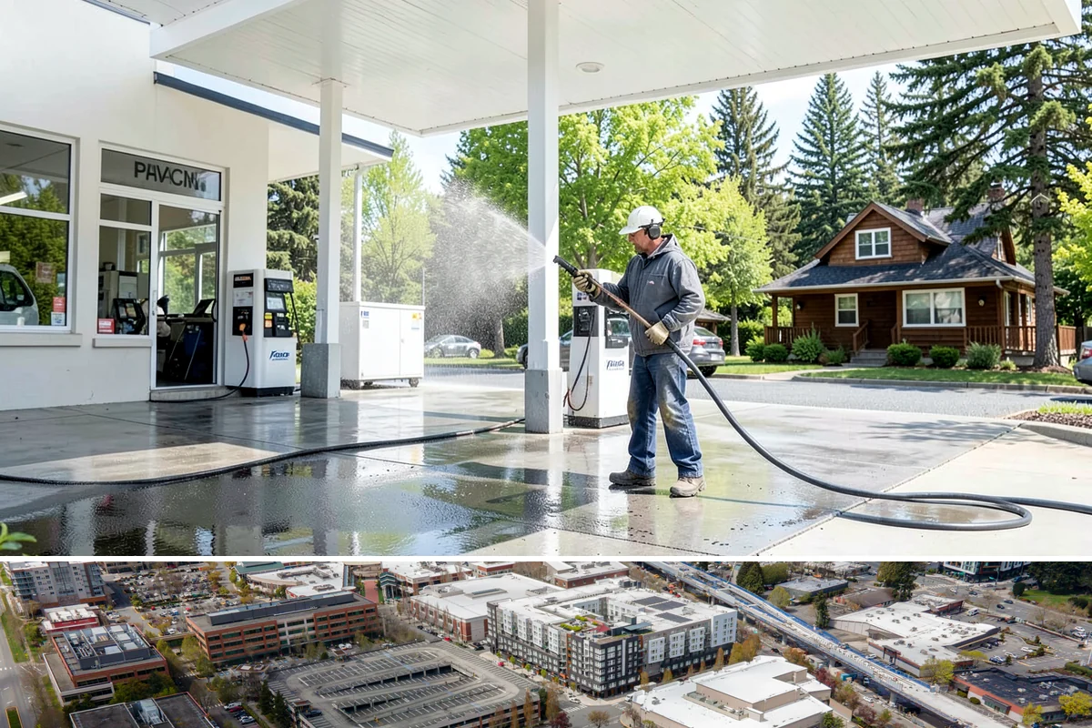 Anti-Slip Coating in Redmond, King County, WA - Apply anti-slip coatings in dry summer conditions so they cure properly before the slick, rainy season begins.