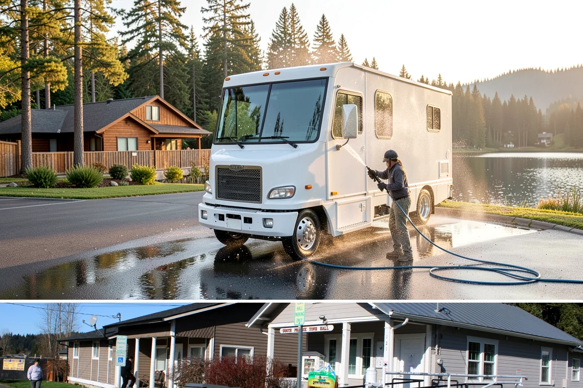 Anti-Slip Coating in South Prairie, Pierce County, WA - Apply anti-slip coatings in dry summer conditions so they cure properly before the slick, rainy season begins.