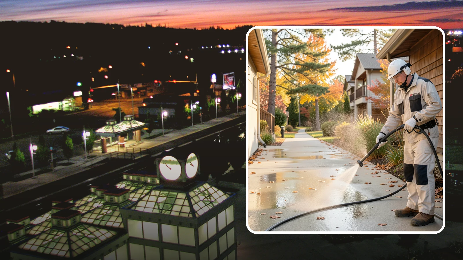 Apartment Breezeway Cleaning in Auburn, King County, WA - Cleaning of apartment breezeways and shared corridors that clears dirt, spills, cobwebs, and algae from the walkways residents...