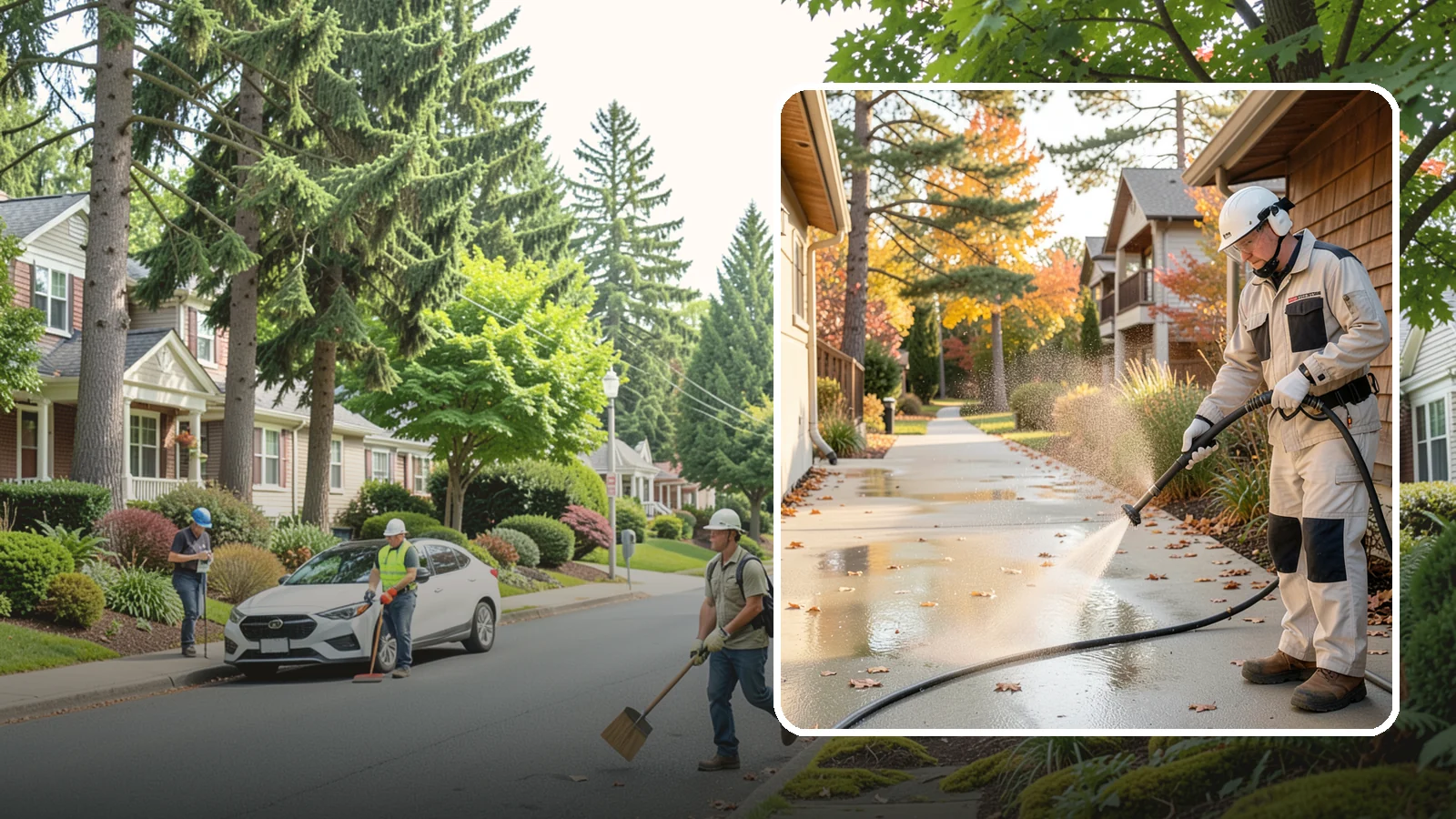 Apartment Breezeway Cleaning in Beaux Arts Village, King County, WA - Cleaning of apartment breezeways and shared corridors that clears dirt, spills, cobwebs, and algae from the walkways residents...