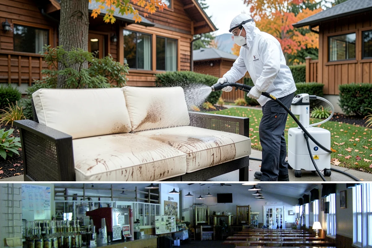 Apartment Breezeway Cleaning in Black Diamond, King County, WA - Quarterly cleaning keeps breezeways safe year-round, with extra visits in fall and winter when damp corridors grow algae fastest.