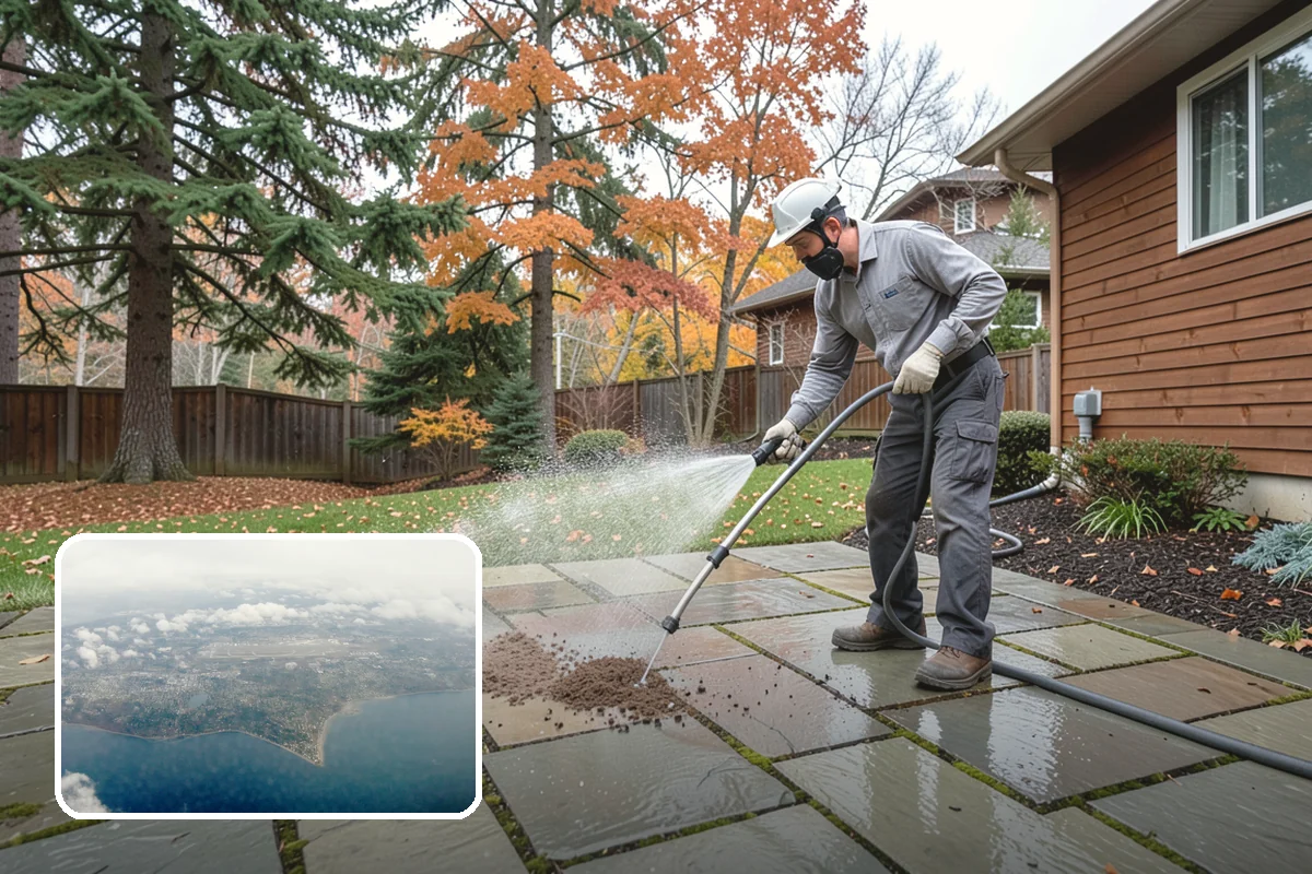 Apartment Breezeway Cleaning in Burien, King County, WA - Clears slick algae from covered corridor floors