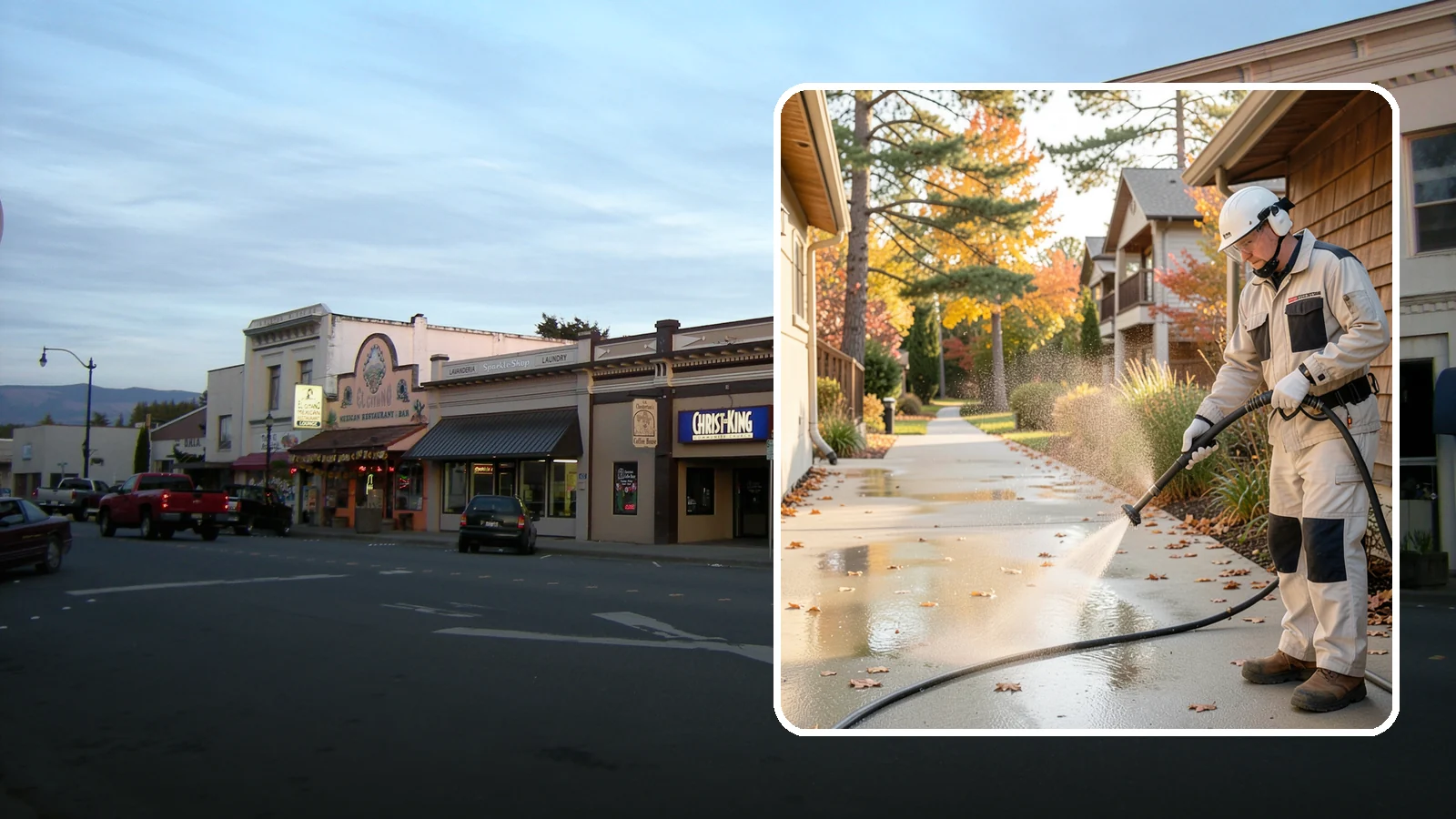 Apartment Breezeway Cleaning in Burlington, Skagit County, WA - Cleaning of apartment breezeways and shared corridors that clears dirt, spills, cobwebs, and algae from the walkways residents...