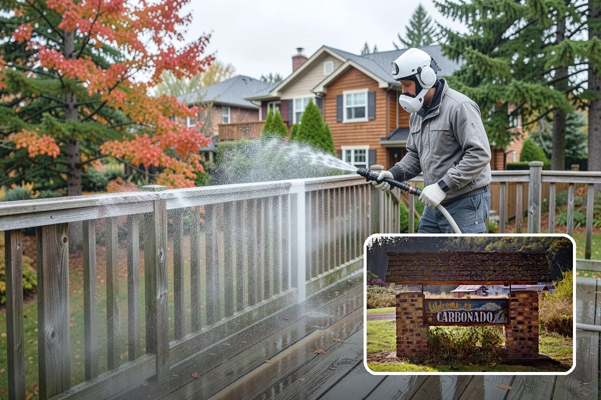 Apartment Breezeway Cleaning in Carbonado, Pierce County, WA - Clears slick algae from covered corridor floors