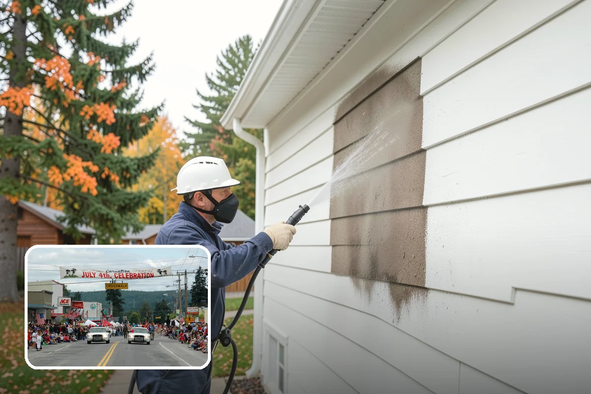 Apartment Breezeway Cleaning in Carnation, King County, WA - Clears slick algae from covered corridor floors