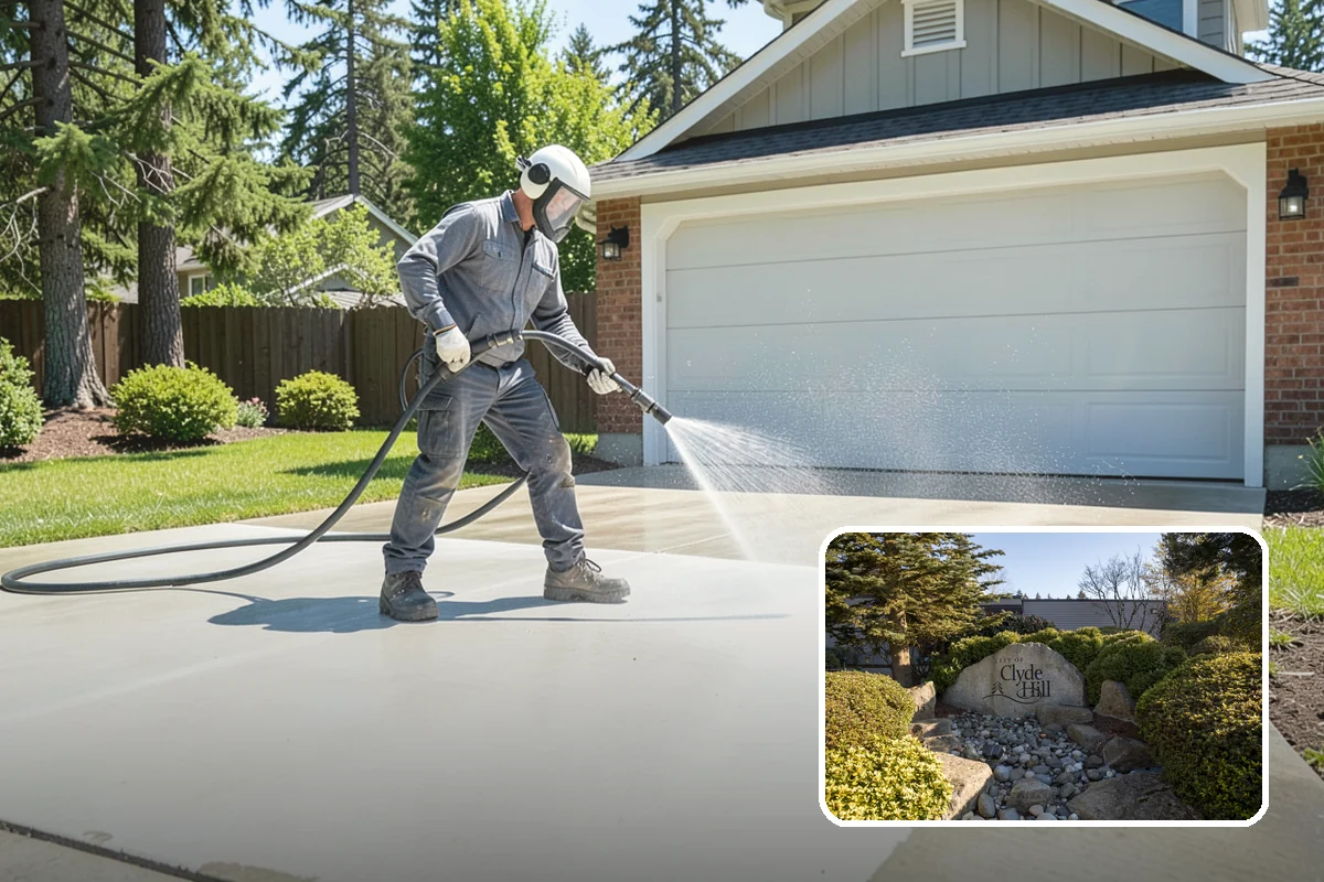 Apartment Breezeway Cleaning in Clyde Hill, King County, WA - Clears slick algae from covered corridor floors