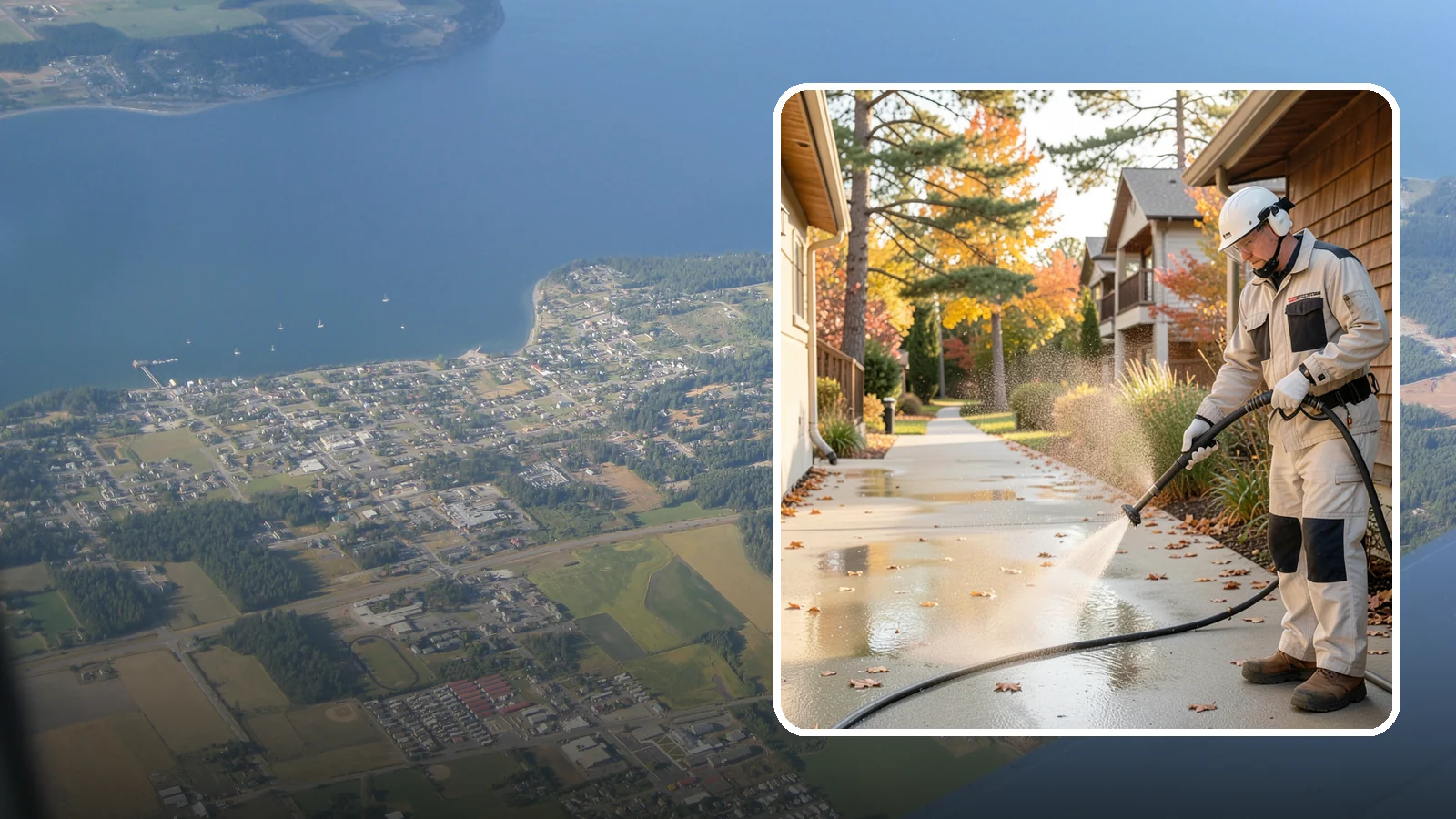 Apartment Breezeway Cleaning in Coupeville, Island County, WA - Cleaning of apartment breezeways and shared corridors that clears dirt, spills, cobwebs, and algae from the walkways residents...