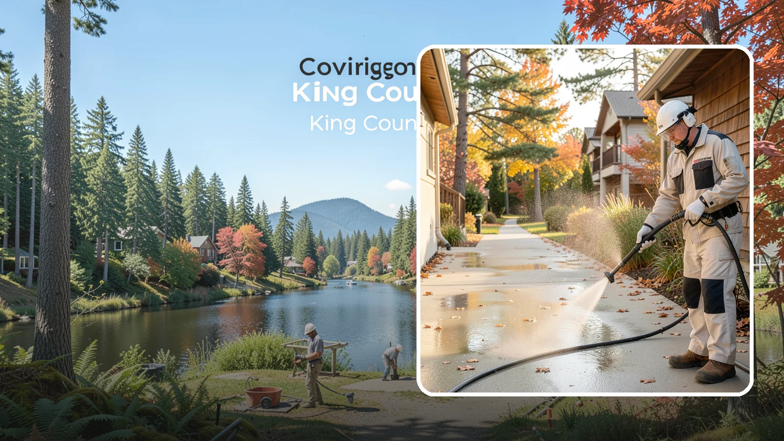 Apartment Breezeway Cleaning in Covington, King County, WA - Cleaning of apartment breezeways and shared corridors that clears dirt, spills, cobwebs, and algae from the walkways residents...