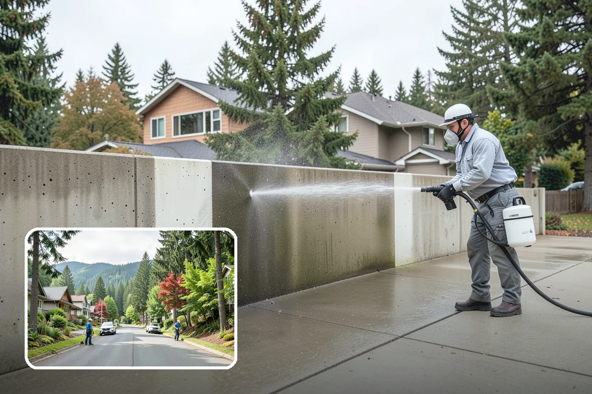Apartment Breezeway Cleaning in Darrington, Snohomish County, WA - Clears slick algae from covered corridor floors