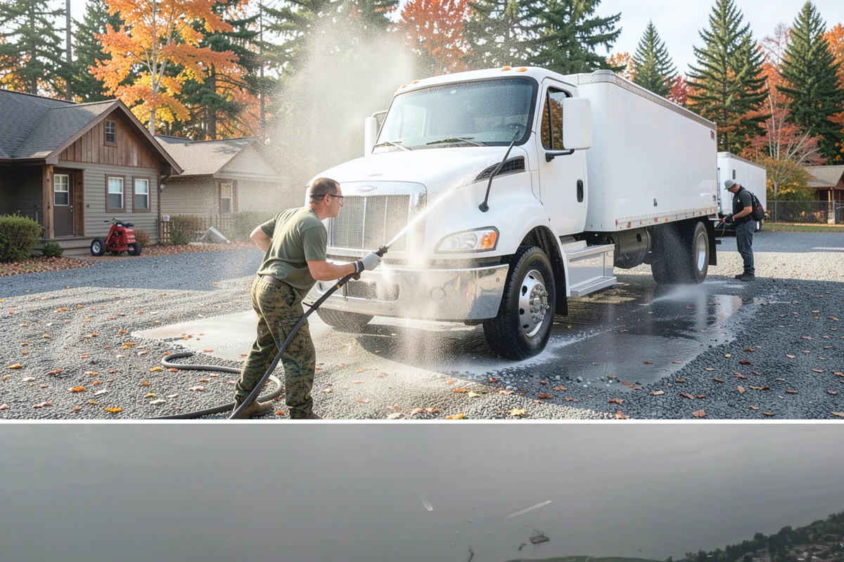 Apartment Breezeway Cleaning in Des Moines, King County, WA - Quarterly cleaning keeps breezeways safe year-round, with extra visits in fall and winter when damp corridors grow algae fastest.