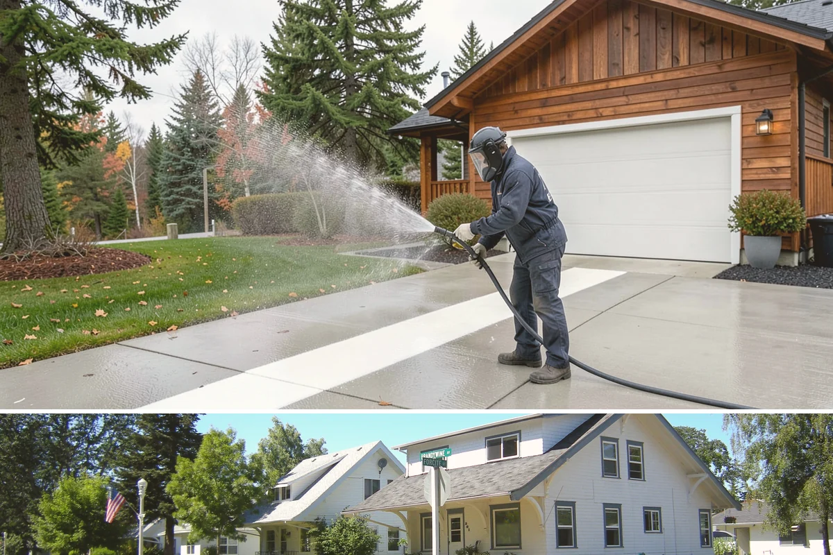 Apartment Breezeway Cleaning in DuPont, Pierce County, WA - Quarterly cleaning keeps breezeways safe year-round, with extra visits in fall and winter when damp corridors grow algae fastest.
