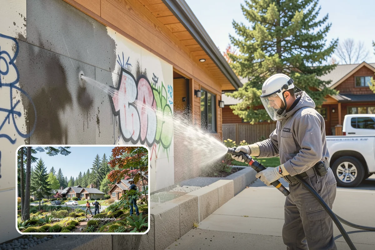 Apartment Breezeway Cleaning in Edgewood, Pierce County, WA - Clears slick algae from covered corridor floors