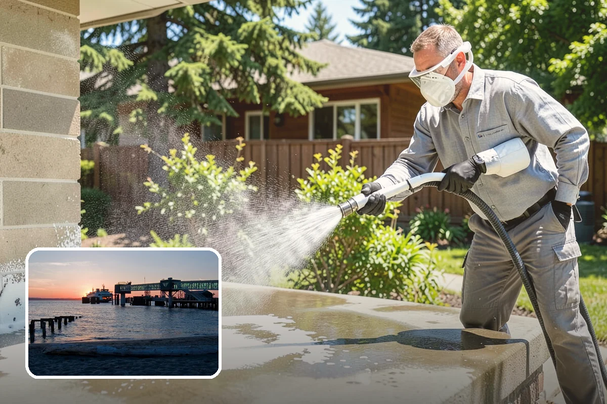Apartment Breezeway Cleaning in Edmonds, Snohomish County, WA - Clears slick algae from covered corridor floors