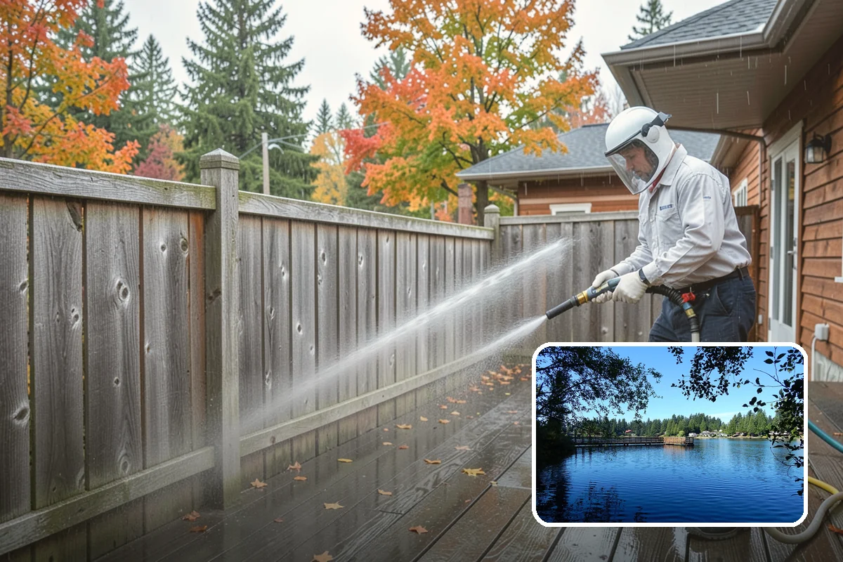 Apartment Breezeway Cleaning in Federal Way, King County, WA - Clears slick algae from covered corridor floors
