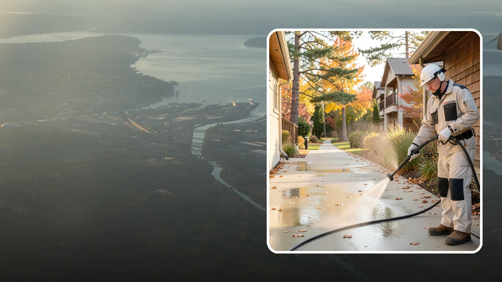 Apartment Breezeway Cleaning in Fife, Pierce County, WA - Cleaning of apartment breezeways and shared corridors that clears dirt, spills, cobwebs, and algae from the walkways residents...