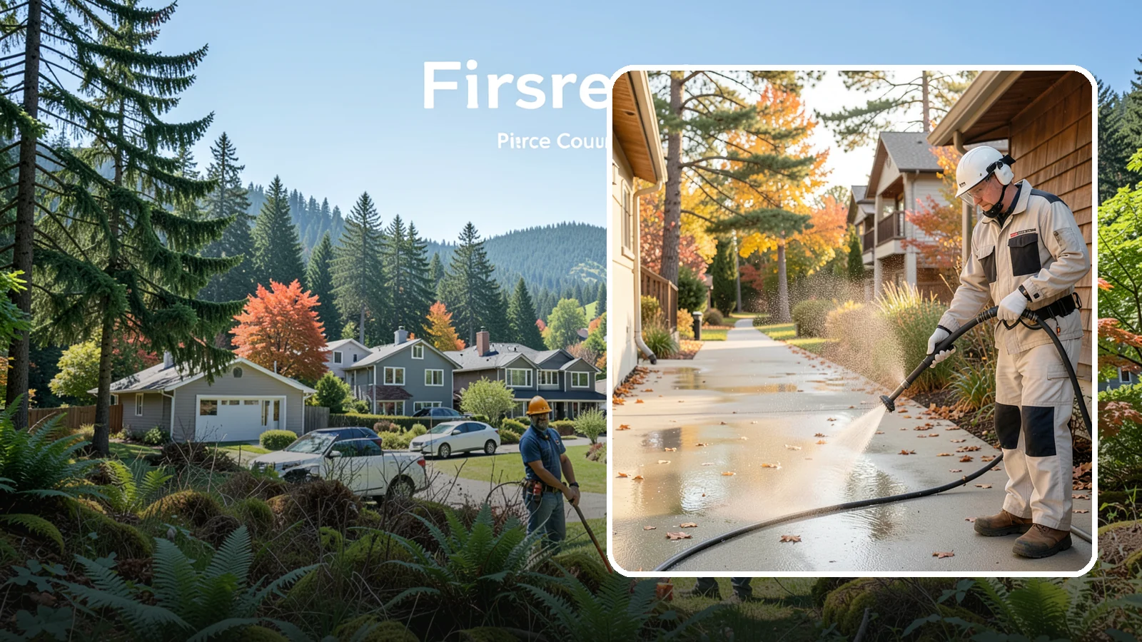 Apartment Breezeway Cleaning in Fircrest, Pierce County, WA - Cleaning of apartment breezeways and shared corridors that clears dirt, spills, cobwebs, and algae from the walkways residents...