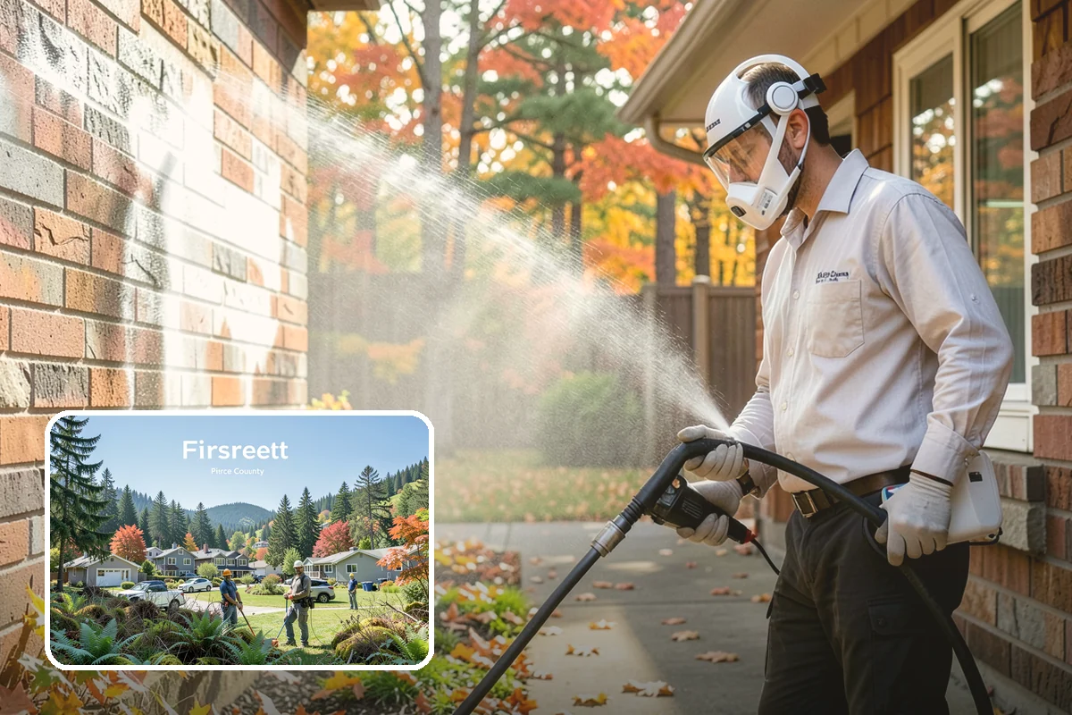 Apartment Breezeway Cleaning in Fircrest, Pierce County, WA - Clears slick algae from covered corridor floors