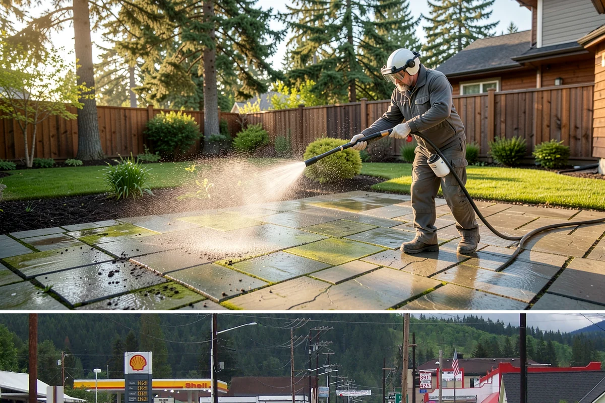 Apartment Breezeway Cleaning in Granite Falls, Snohomish County, WA - Quarterly cleaning keeps breezeways safe year-round, with extra visits in fall and winter when damp corridors grow algae fastest.