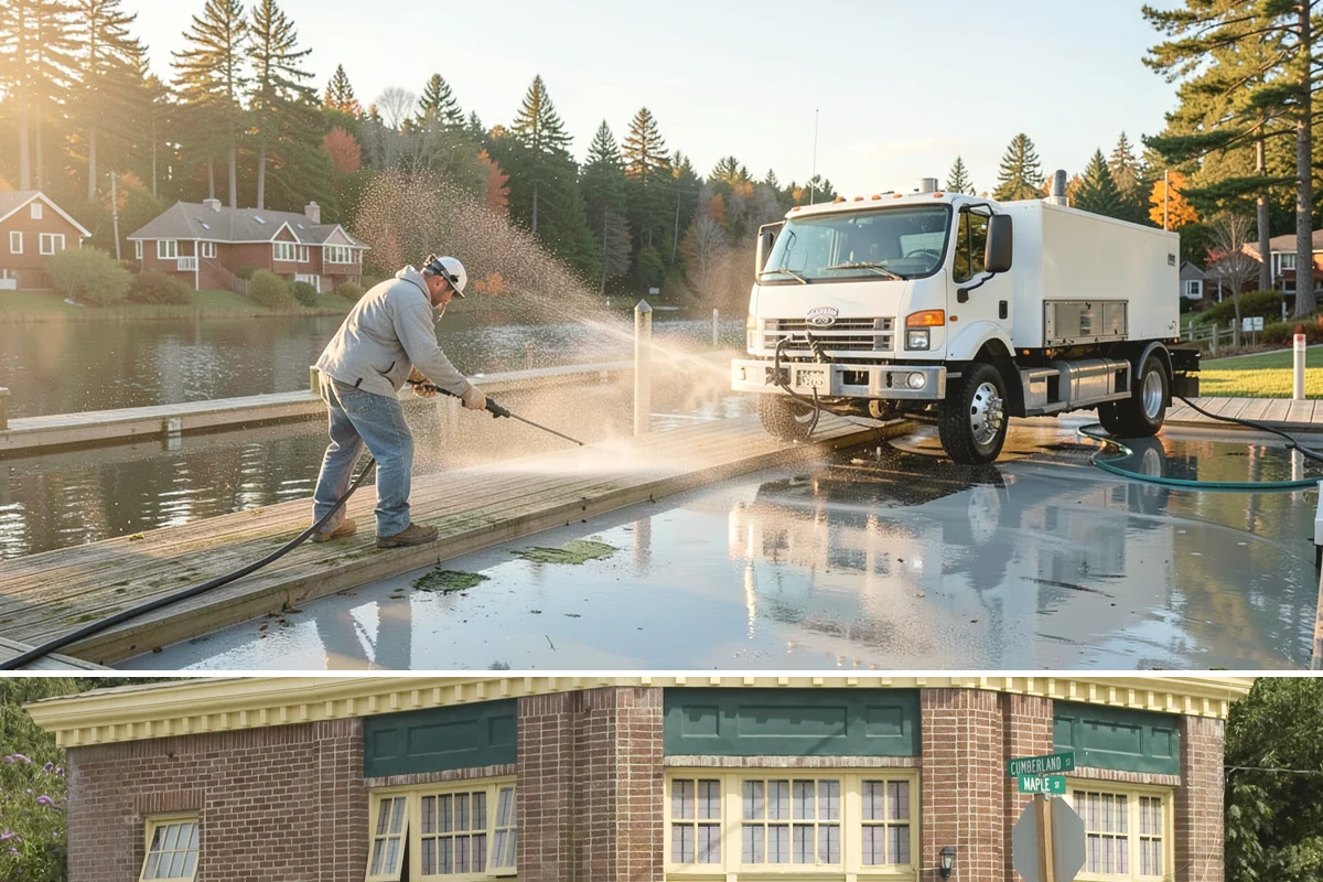 Apartment Breezeway Cleaning in Hamilton, Skagit County, WA - Quarterly cleaning keeps breezeways safe year-round, with extra visits in fall and winter when damp corridors grow algae fastest.