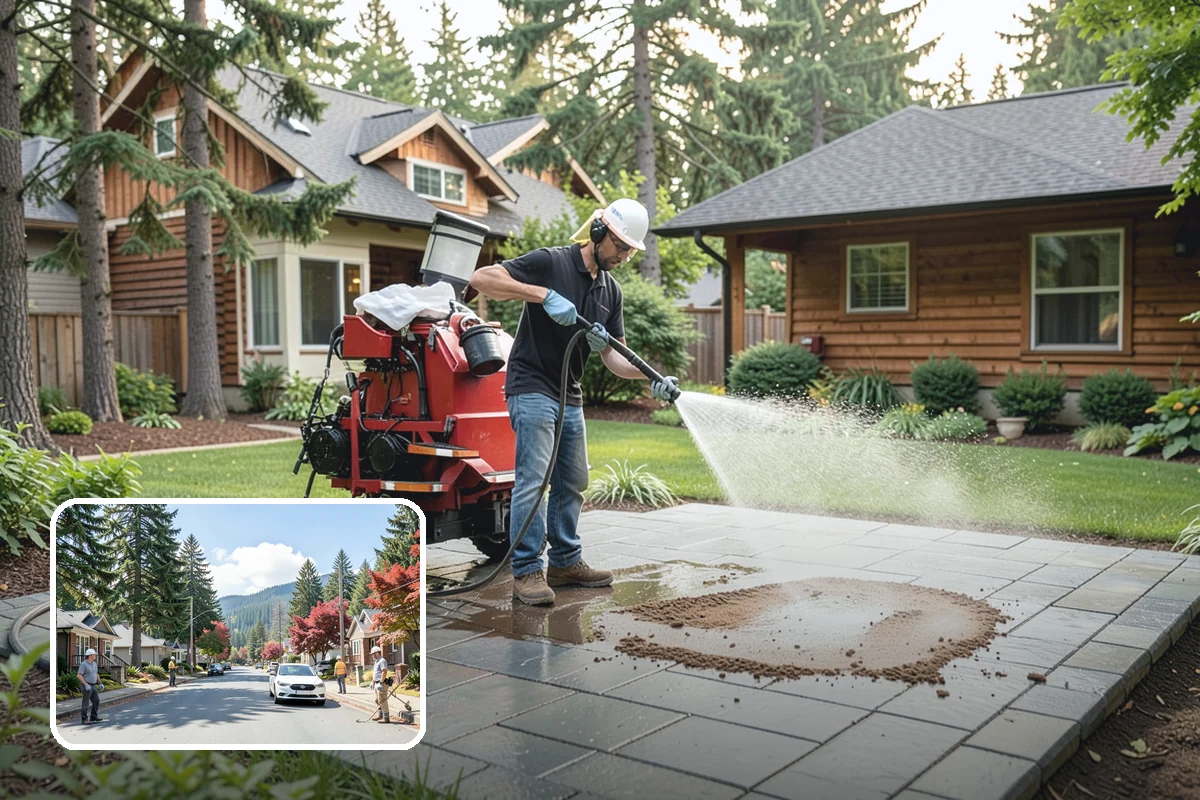 Apartment Breezeway Cleaning in Hunts Point, King County, WA - Clears slick algae from covered corridor floors