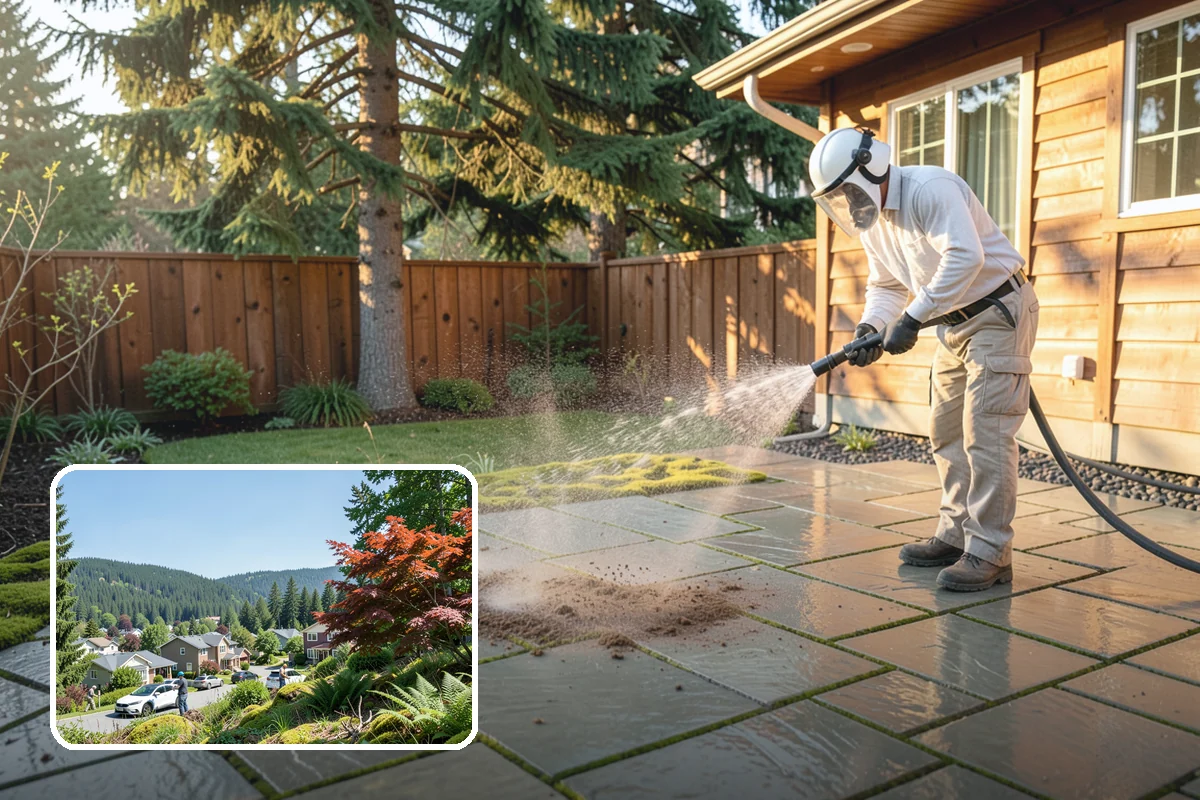 Apartment Breezeway Cleaning in Index, Snohomish County, WA - Clears slick algae from covered corridor floors