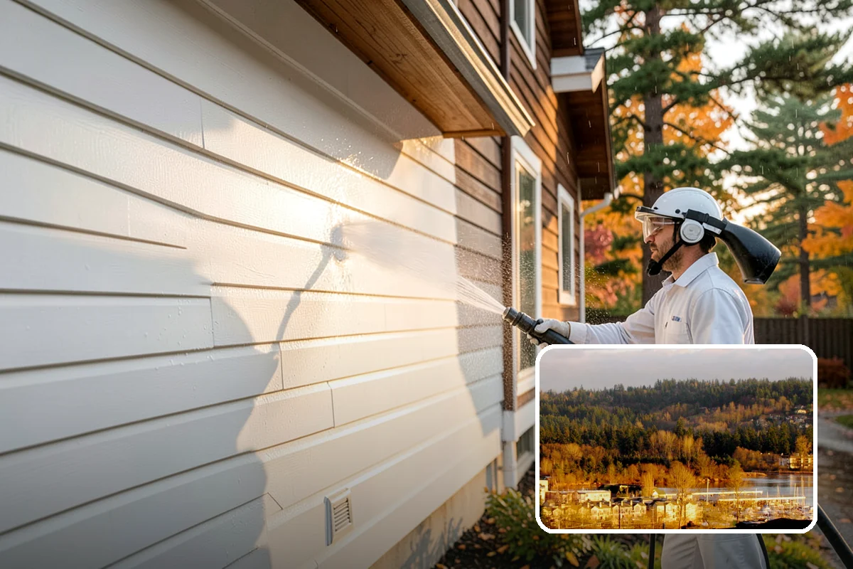 Apartment Breezeway Cleaning in Kenmore, King County, WA - Clears slick algae from covered corridor floors
