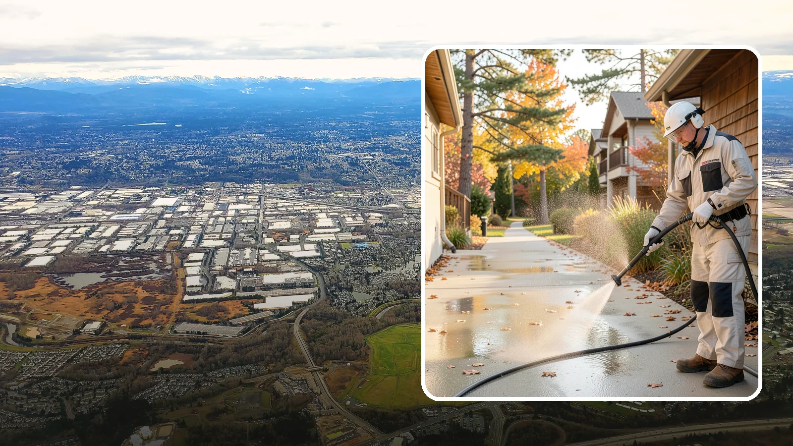 Apartment Breezeway Cleaning in Kent, King County, WA - Cleaning of apartment breezeways and shared corridors that clears dirt, spills, cobwebs, and algae from the walkways residents...