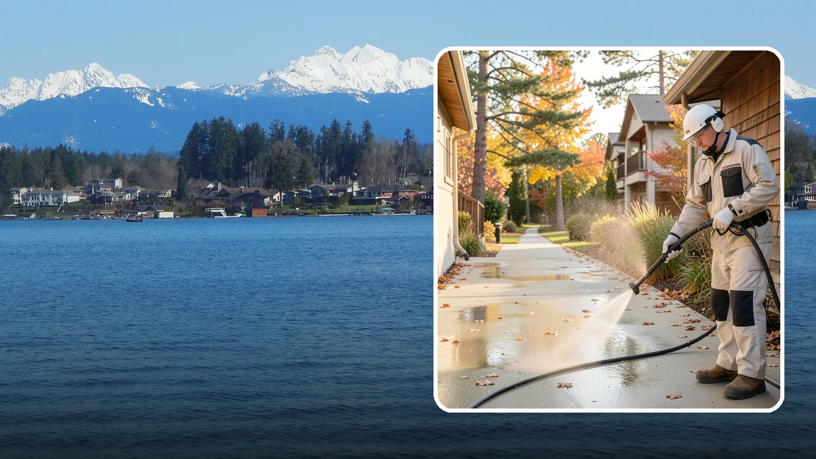 Apartment Breezeway Cleaning in Lake Stevens, Snohomish County, WA - Cleaning of apartment breezeways and shared corridors that clears dirt, spills, cobwebs, and algae from the walkways residents...