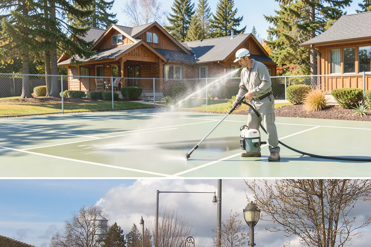 Apartment Breezeway Cleaning in Marysville, Snohomish County, WA - Quarterly cleaning keeps breezeways safe year-round, with extra visits in fall and winter when damp corridors grow algae fastest.