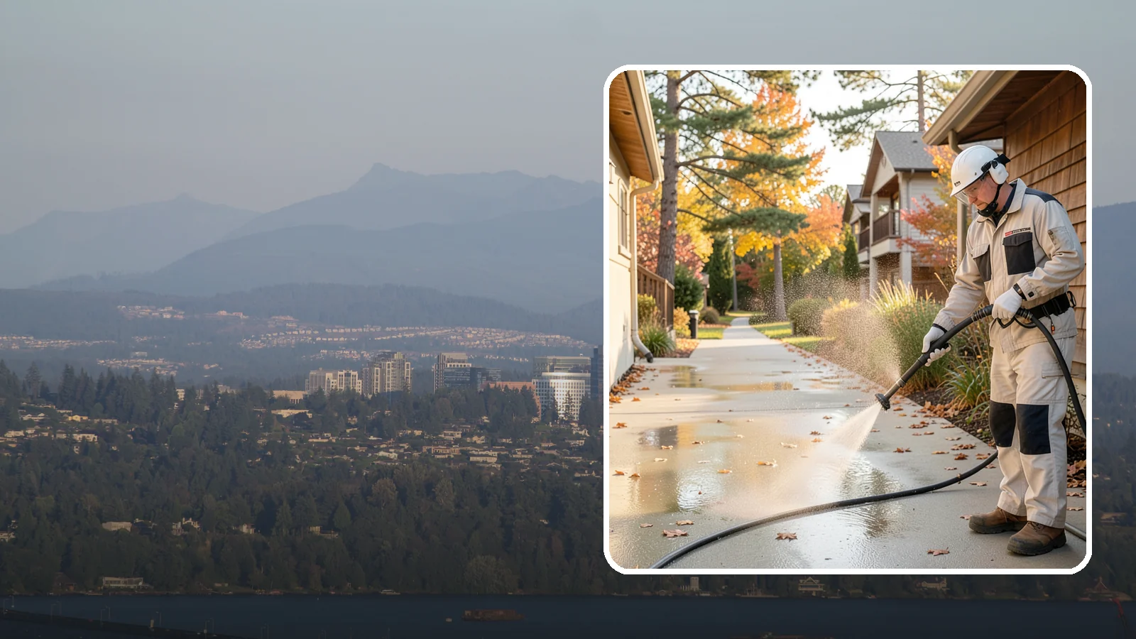 Apartment Breezeway Cleaning in Medina, King County, WA - Cleaning of apartment breezeways and shared corridors that clears dirt, spills, cobwebs, and algae from the walkways residents...