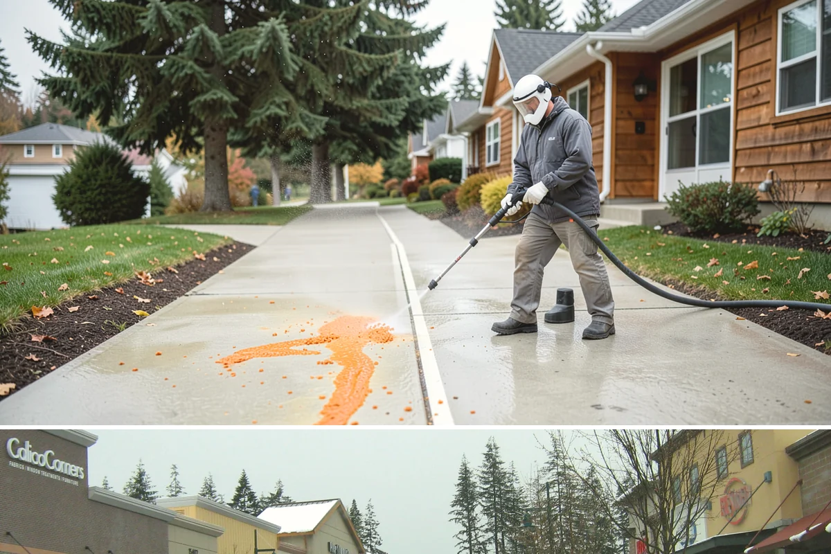 Apartment Breezeway Cleaning in Mill Creek, Snohomish County, WA - Quarterly cleaning keeps breezeways safe year-round, with extra visits in fall and winter when damp corridors grow algae fastest.