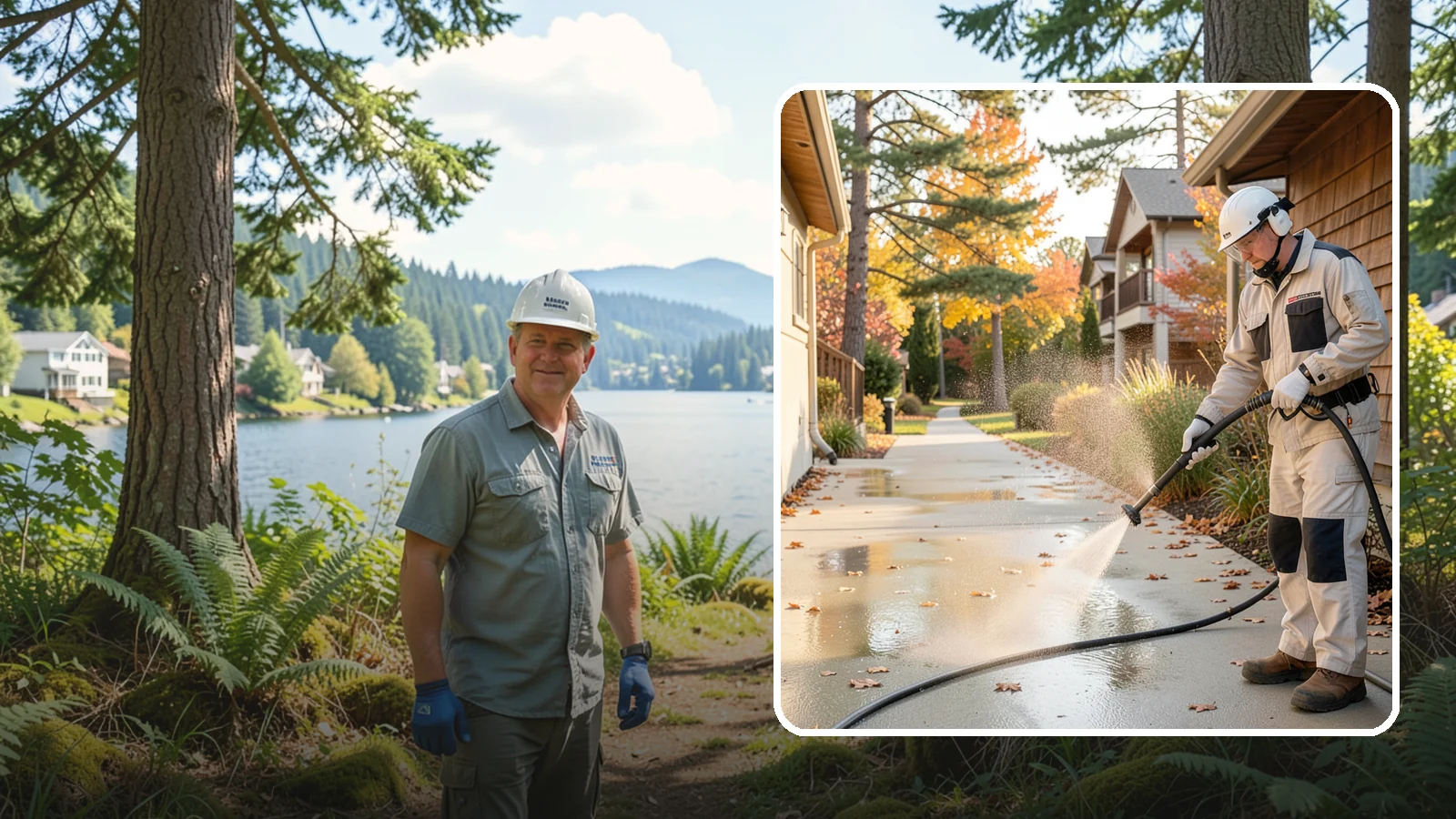 Apartment Breezeway Cleaning in Milton, King County, WA - Cleaning of apartment breezeways and shared corridors that clears dirt, spills, cobwebs, and algae from the walkways residents...
