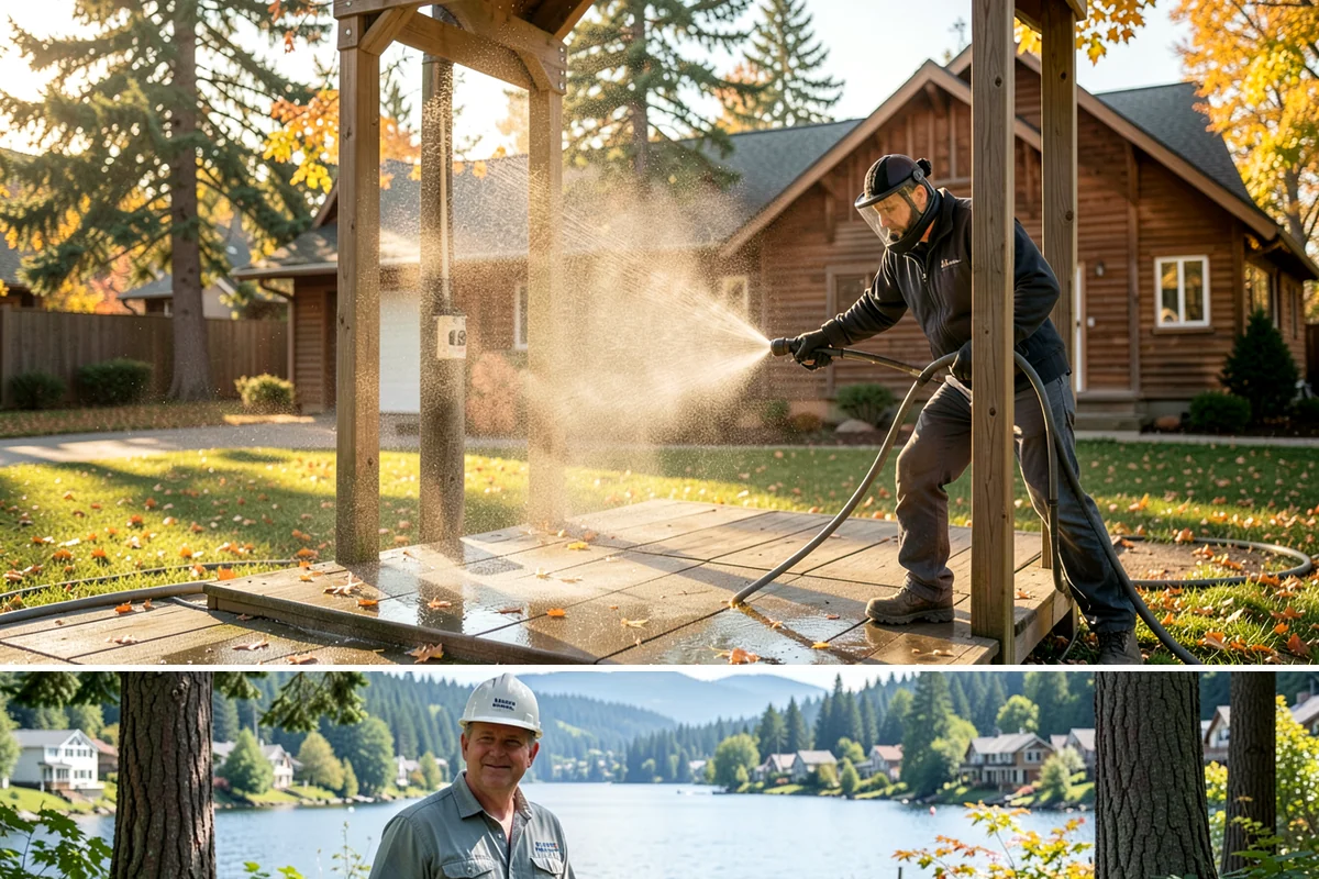 Apartment Breezeway Cleaning in Milton, King County, WA - Quarterly cleaning keeps breezeways safe year-round, with extra visits in fall and winter when damp corridors grow algae fastest.