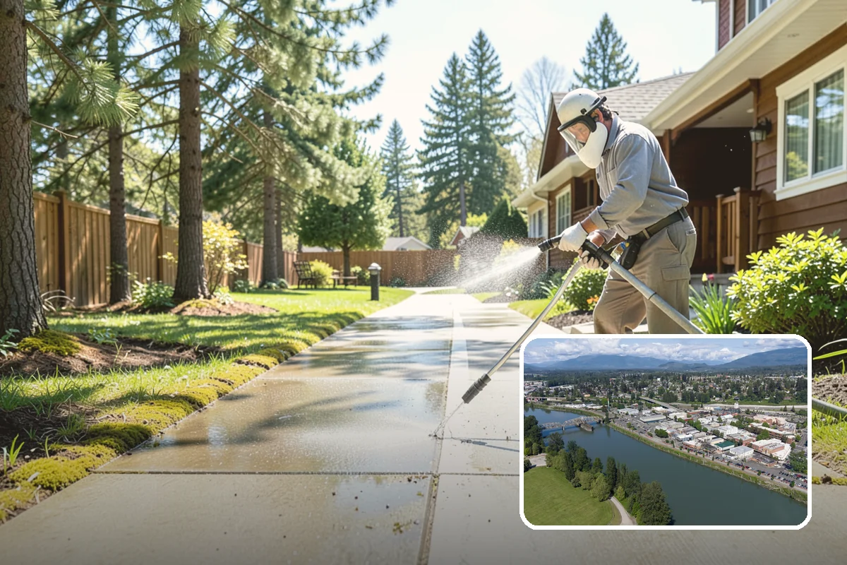 Apartment Breezeway Cleaning in Mount Vernon, Skagit County, WA - Clears slick algae from covered corridor floors