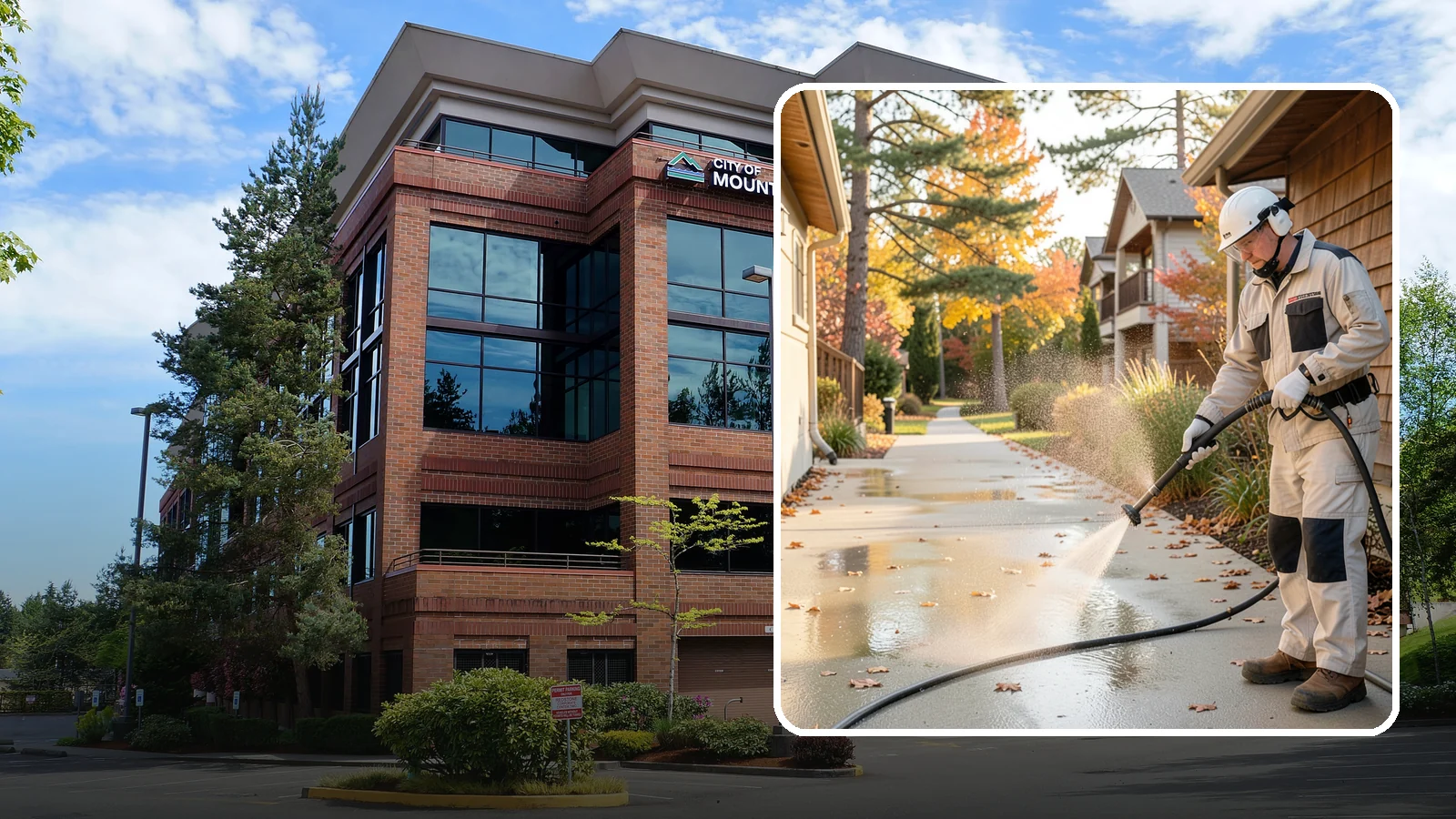 Apartment Breezeway Cleaning in Mountlake Terrace, Snohomish County, WA - Cleaning of apartment breezeways and shared corridors that clears dirt, spills, cobwebs, and algae from the walkways residents...