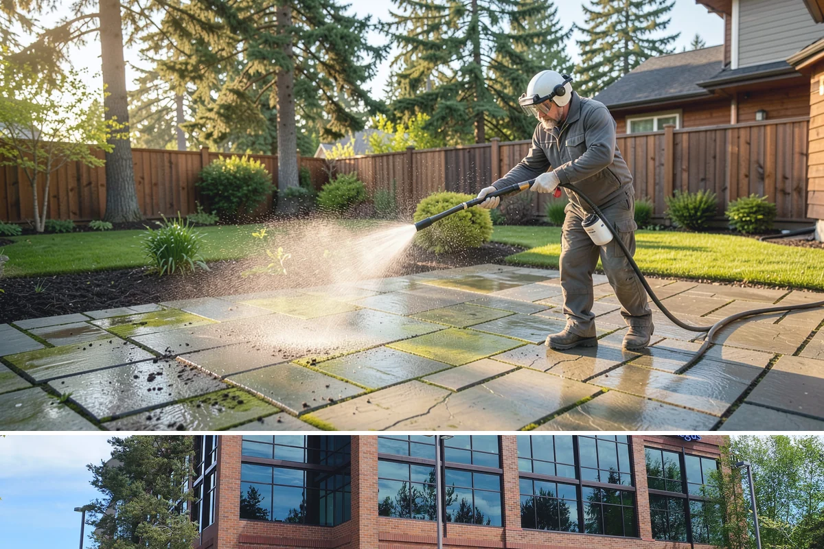 Apartment Breezeway Cleaning in Mountlake Terrace, Snohomish County, WA - Quarterly cleaning keeps breezeways safe year-round, with extra visits in fall and winter when damp corridors grow algae fastest.