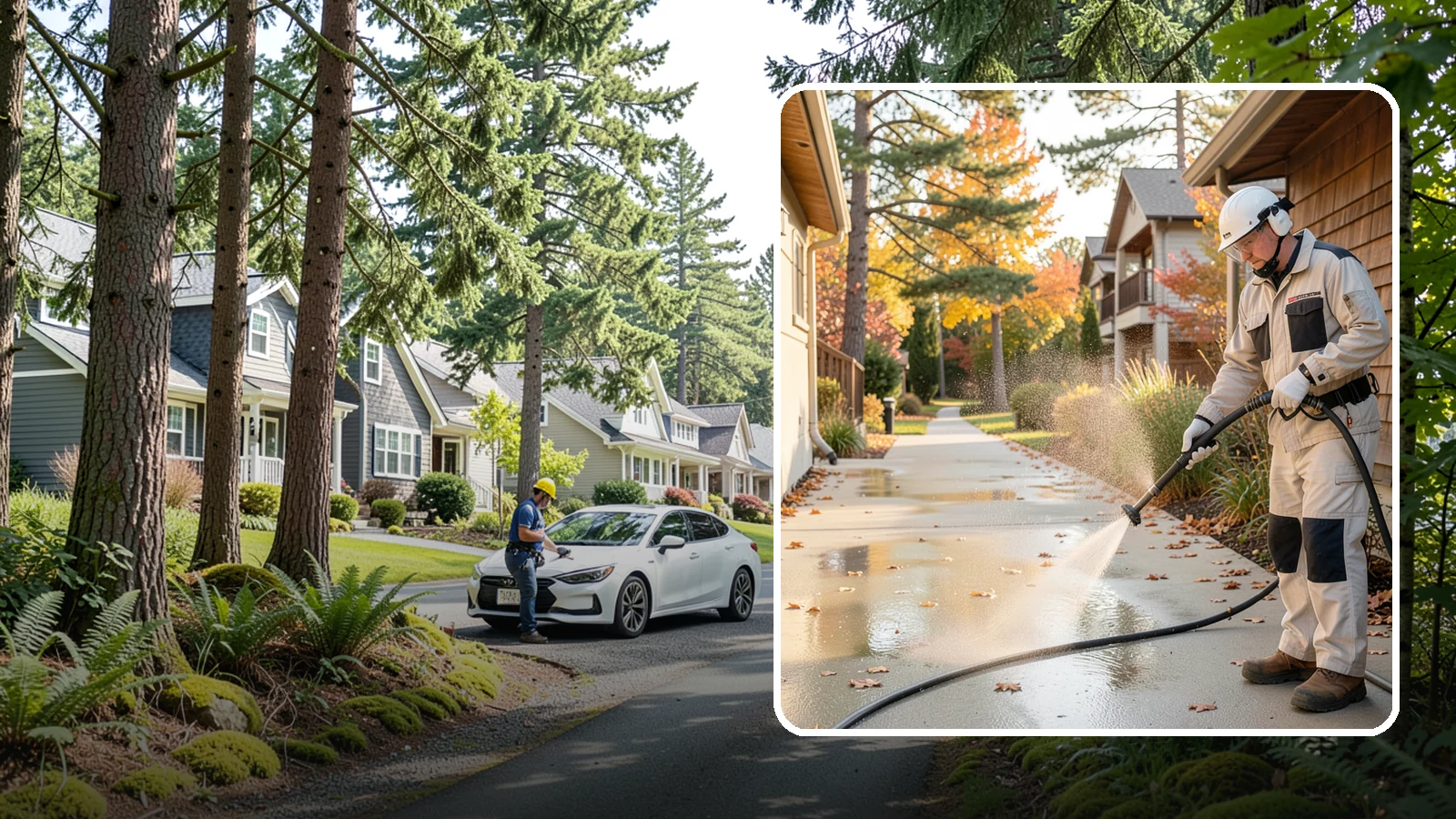 Apartment Breezeway Cleaning in Normandy Park, King County, WA - Cleaning of apartment breezeways and shared corridors that clears dirt, spills, cobwebs, and algae from the walkways residents...