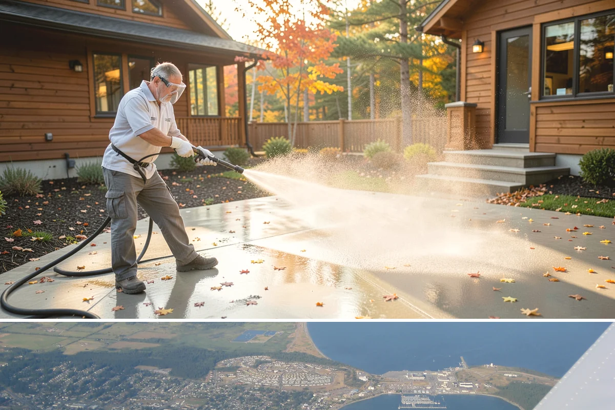 Apartment Breezeway Cleaning in Oak Harbor, Island County, WA - Quarterly cleaning keeps breezeways safe year-round, with extra visits in fall and winter when damp corridors grow algae fastest.