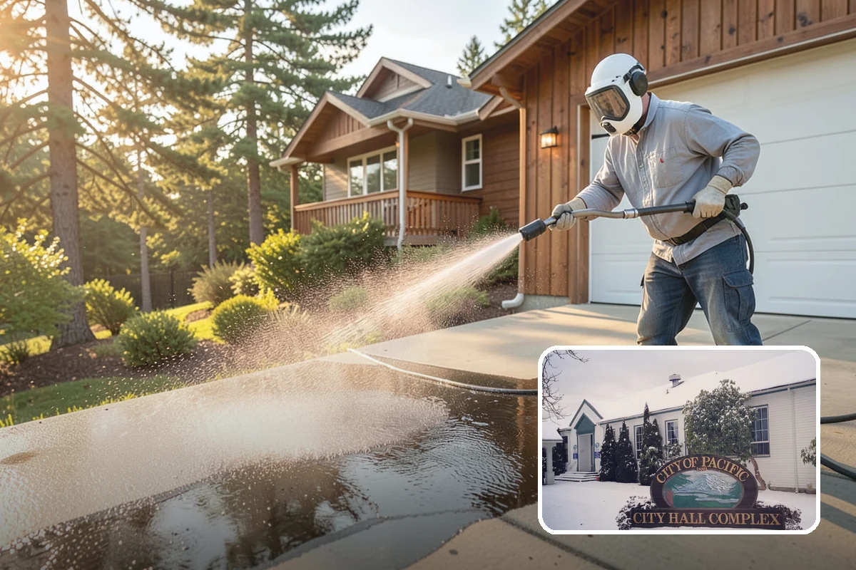 Apartment Breezeway Cleaning in Pacific, King County, WA - Clears slick algae from covered corridor floors
