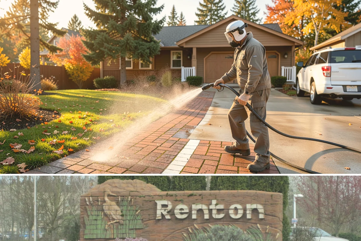 Apartment Breezeway Cleaning in Renton, King County, WA - Quarterly cleaning keeps breezeways safe year-round, with extra visits in fall and winter when damp corridors grow algae fastest.