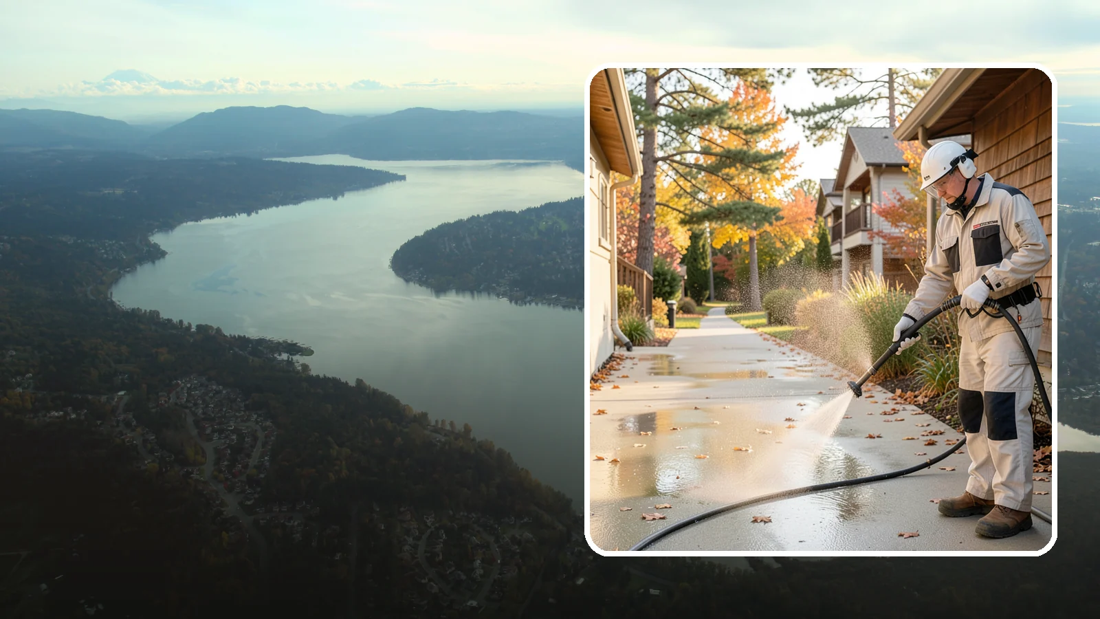 Apartment Breezeway Cleaning in Sammamish, King County, WA - Cleaning of apartment breezeways and shared corridors that clears dirt, spills, cobwebs, and algae from the walkways residents...