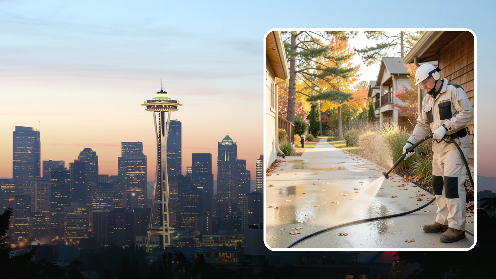 Apartment Breezeway Cleaning in Seattle, King County, WA - Cleaning of apartment breezeways and shared corridors that clears dirt, spills, cobwebs, and algae from the walkways residents...