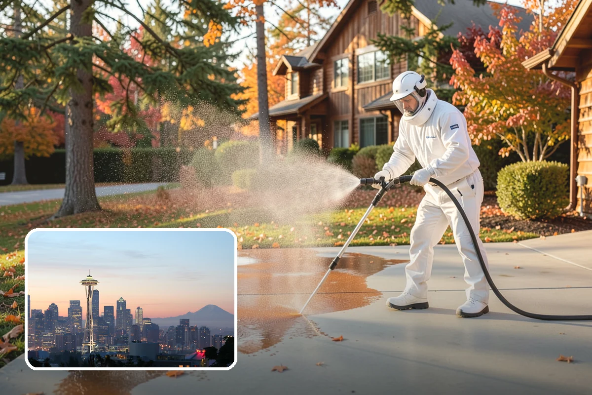 Apartment Breezeway Cleaning in Seattle, King County, WA - Clears slick algae from covered corridor floors