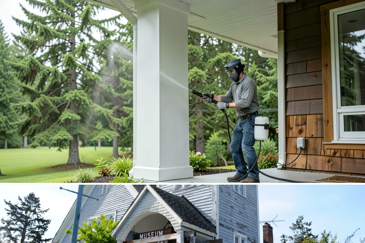 Apartment Breezeway Cleaning in Steilacoom, Pierce County, WA - Quarterly cleaning keeps breezeways safe year-round, with extra visits in fall and winter when damp corridors grow algae fastest.