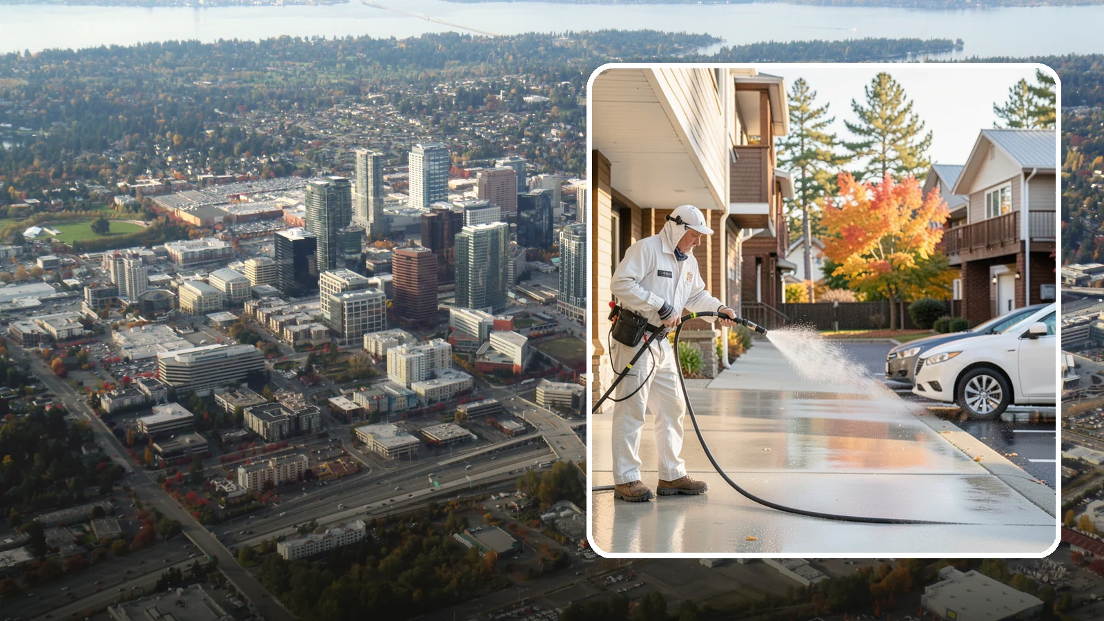 Apartment Pressure Washing in Bellevue, King County, WA - We keep Washington apartment complexes clean from breezeways to parking areas so residents feel proud to come home.