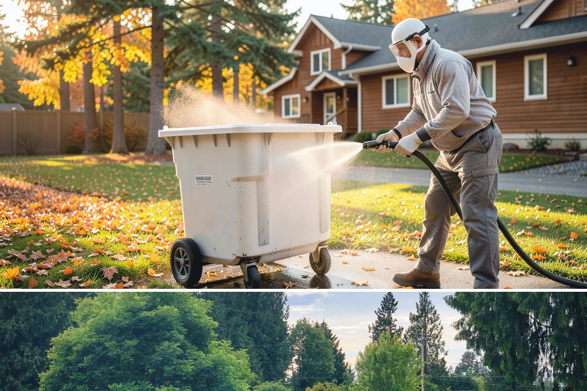 Apartment Pressure Washing in Bonney Lake, Pierce County, WA - Stairwells and breezeways benefit from twice-yearly cleaning, ideally in spring and fall, to fight persistent Northwest moisture.