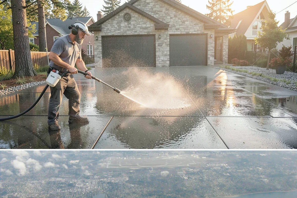 Apartment Pressure Washing in Burien, King County, WA - Stairwells and breezeways benefit from twice-yearly cleaning, ideally in spring and fall, to fight persistent Northwest moisture.