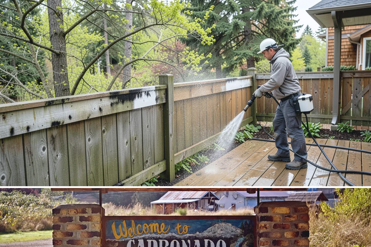 Apartment Pressure Washing in Carbonado, Pierce County, WA - Stairwells and breezeways benefit from twice-yearly cleaning, ideally in spring and fall, to fight persistent Northwest moisture.